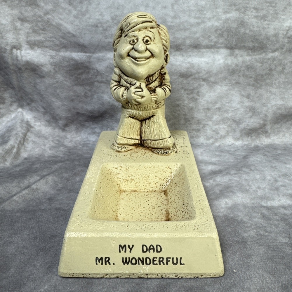 Paula 1973 Figurine Vintage "Mr Wonderful" Coin/Smalls Dish Father's day AW-45‎